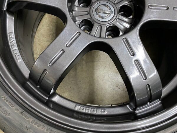 Genuine GTR R35 Black Edition Forged Rays OEM 20” Wheels Tires - Image 9