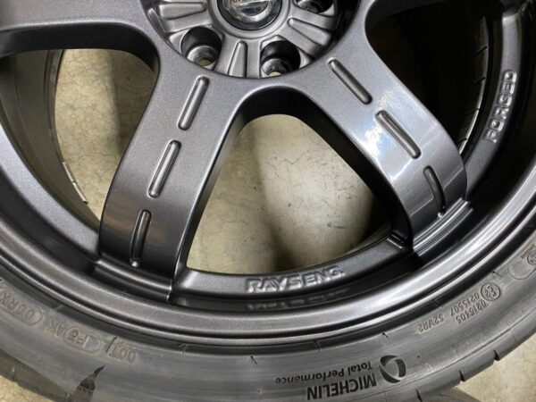 Genuine GTR R35 Black Edition Forged Rays OEM 20” Wheels Tires - Image 6
