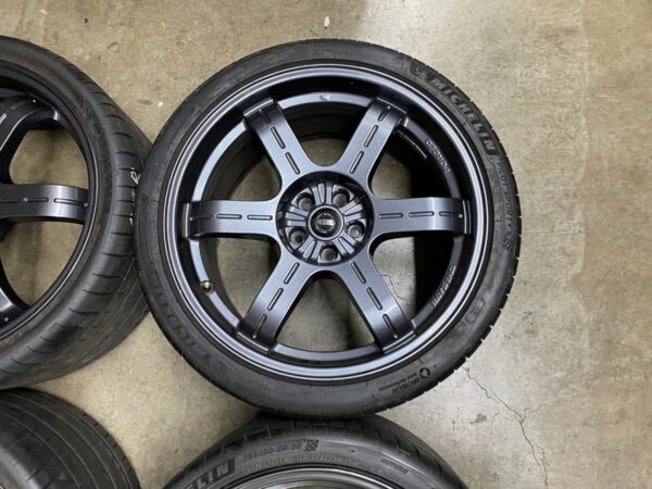 Genuine GTR R35 Black Edition Forged Rays OEM 20” Wheels Tires - Image 3