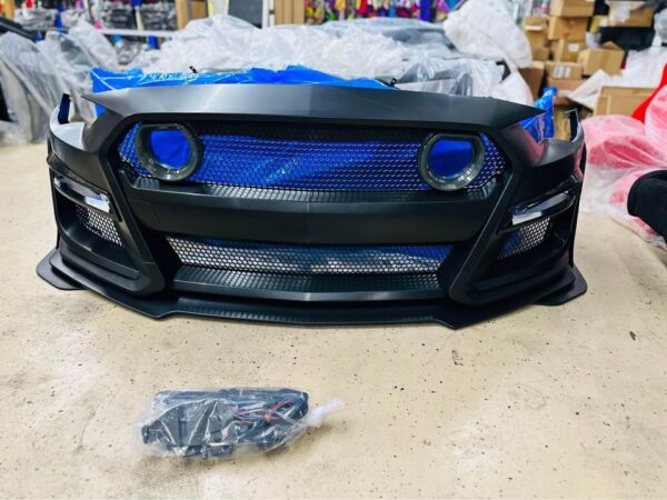 2018-2023 Ford Mustang GT500 Style Front Bumper Cover Lip LED Grille