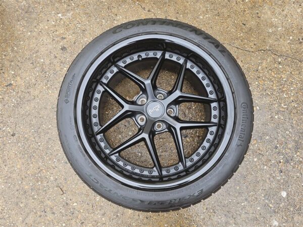 19" NICHE VICE M226 5x4.5 5x114.3 GLOSS/MATTE BLACK WHEELS TIRES MUSTANG GT - Image 2