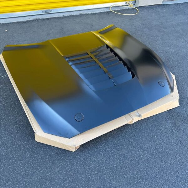 Ford Mustang GT500 style Aluminum Hood with air scoop - Image 2