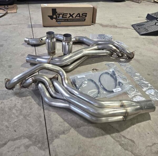 2015+ mustang gt texas speed & performance long tube catted headers