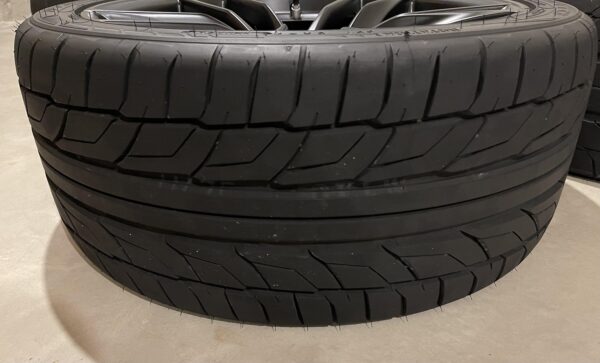 Toyota Supra OEM Rims Powder Coated Matte Black w/Nittos - Image 3