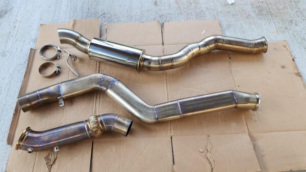 Toyota Supra Boostin Performance Heritage 4in Catback Exhaust / 4in Catless Downpipe